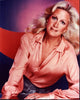 Joan Van Ark in pink blouse photo print, elegant and stylish.