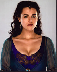 Katie McGrath as Morgana in Purple and Green Costume Photo Print