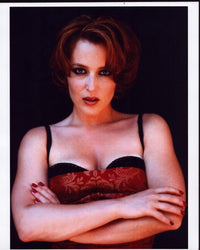 Gillian Anderson Photo Print - Black Bra & Red Top (8x10)