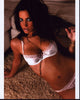 Photo print of Donna Feldman in white lace bra and panties