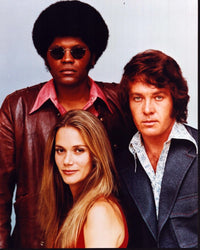 Mod Squad Trio Photo Print showcasing iconic 70s TV characters.