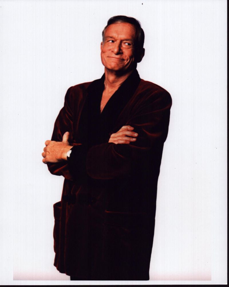 Hugh Hefner in Red Velvet Smoking Jacket Photo Print (8x10)