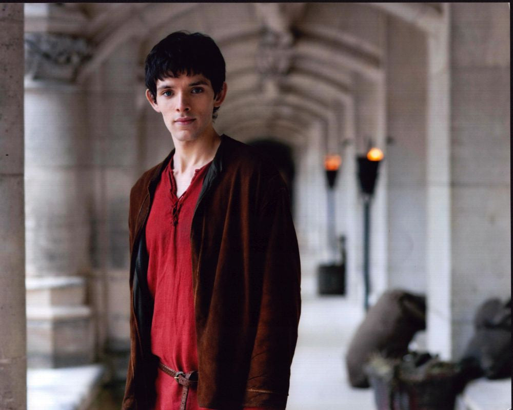 Colin Morgan as Merlin in Red Tunic Photo Print