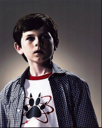 Chandler Riggs in Paw Print Shirt Open Button Down Photo Print