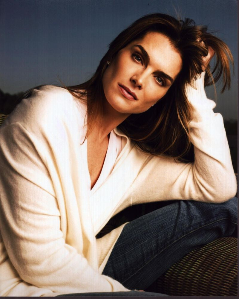 Brooke Shields Photo Print in Cream Sweater (8x10)