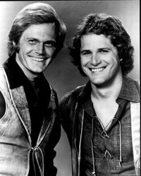 Roger Davis and Ben Murphy in Alias Smith and Jones black and white photo print