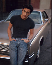 Adrien Brody Photo Print - Sitting On Tan Car (8x10)