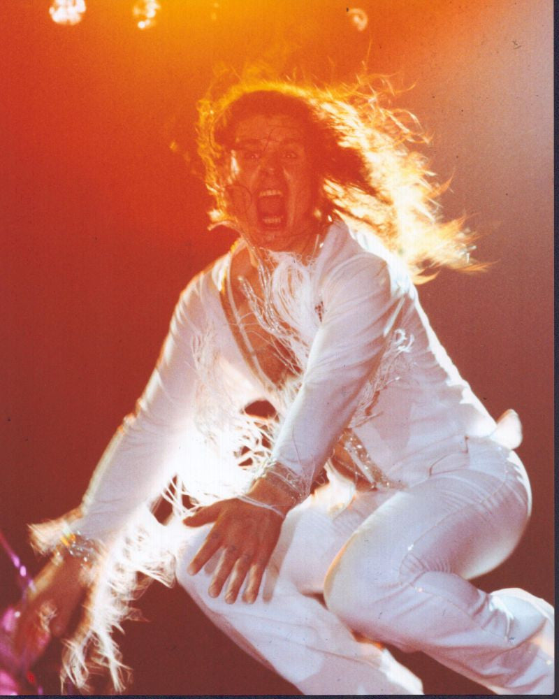 Ozzy Osbourne Jumping Photo Print in White Outfit (8x10)