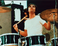 Keith Moon Playing Drums in White Top Photo Print - 8x10