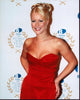 Denise Van Outen in strapless red dress photo print.