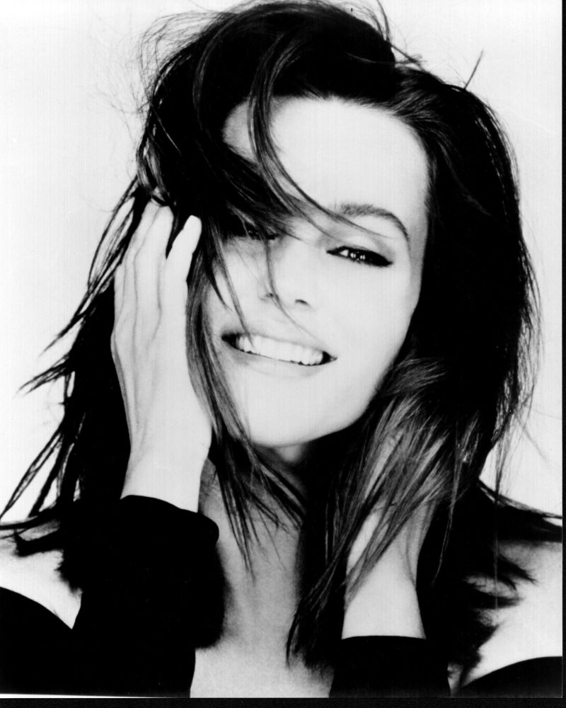 Belinda Carlisle black and white photo print showcasing the pop icon with hands in hair.