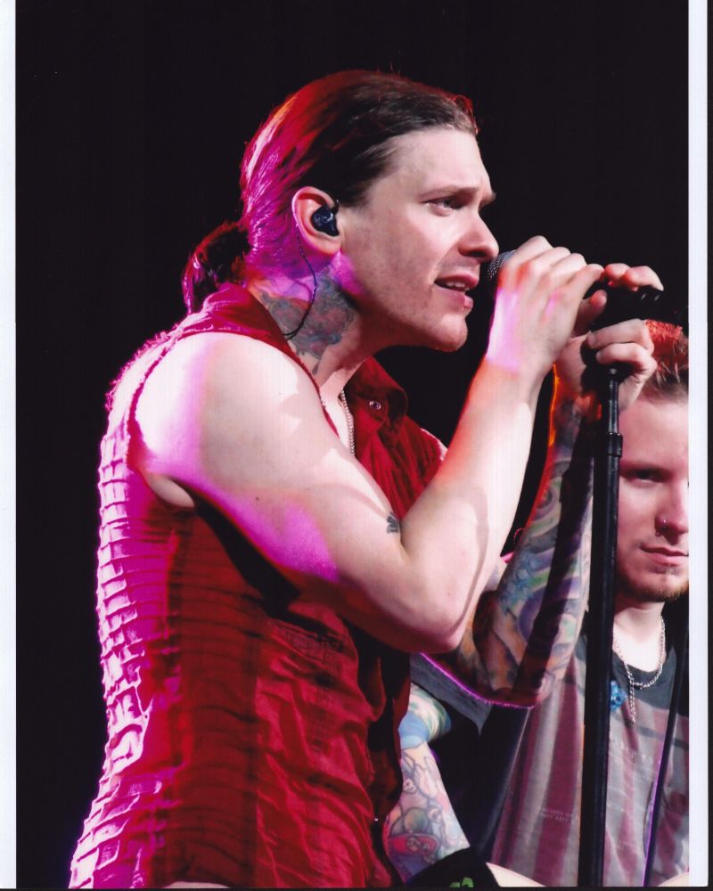Brent Smith Singing On Stage Photo Print showcasing live performance energy.