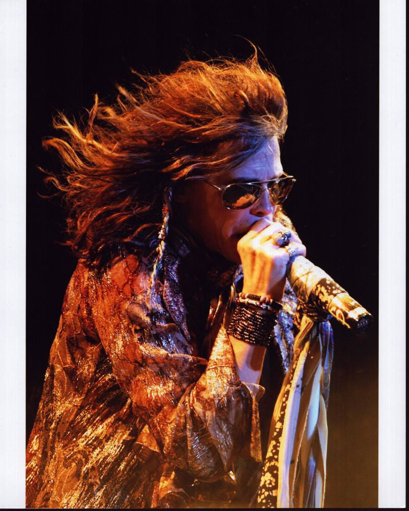 Steven Tyler Photo Print in Gold Top and Sunglasses (8x10)