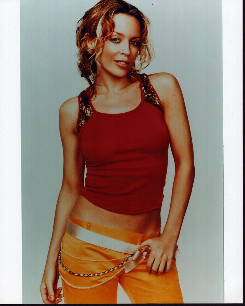 Kylie Minogue Glamorous Photo Print in Red and Orange Fashion