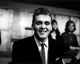 Billy Fury smiling in a suit and tie, black and white photo print