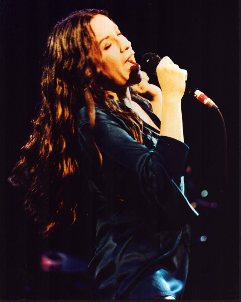 Alanis Morissette On Stage Photo Print in Black Silk Top - 8x10