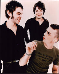 Supergrass group photo print with white background.