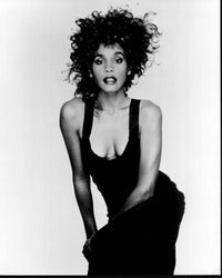 Whitney Houston Black and White Photo Print in Long Dress - 8x10