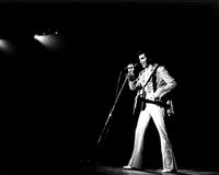 Elvis Presley On Stage Black and White Photo Print (8x10)