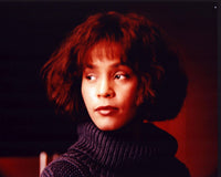 Whitney Houston In Large Gray Turtleneck Photo Print (8x10)