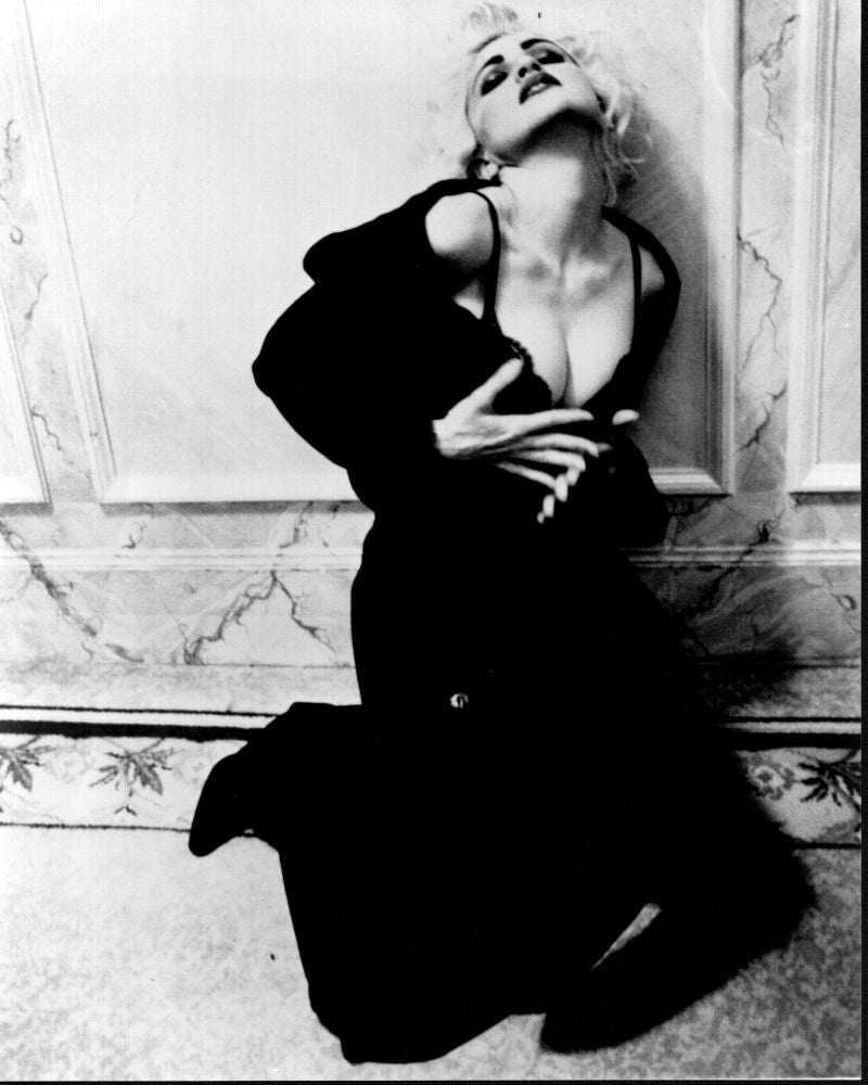 Madonna Leaning On Wall Black and White Photo Print