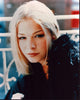 LeAnn Rimes photo print in black fuzzy sweater, perfect for music lovers.