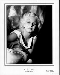 Jean Harlow 1934 Leaning Forward Black and White Photo Print by George Hurrell