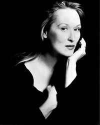 Meryl Streep Black and White Headshot Photo Print