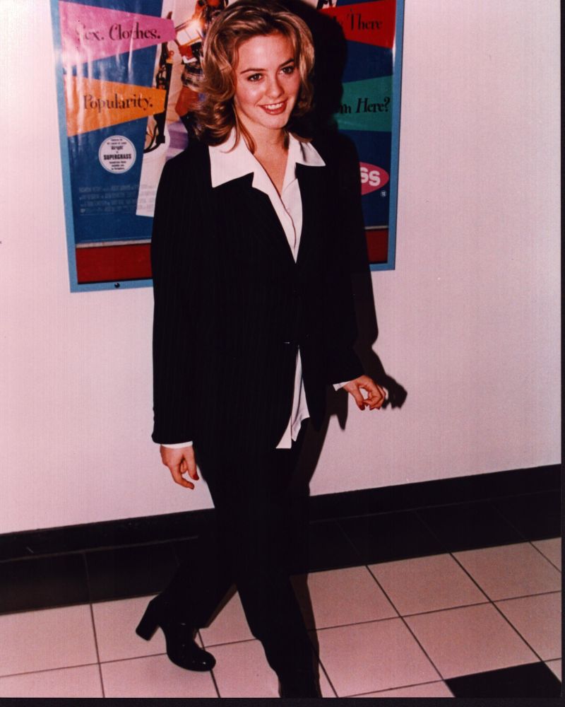 Alicia Silverstone in black suit at Clueless event photo print
