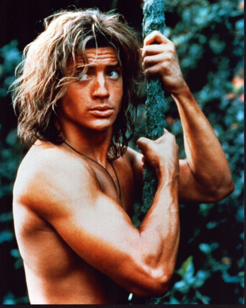 Brendan Fraser Holding Vine in George of the Jungle Photo Print