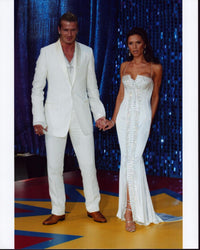 David and Victoria Beckham iconic photo print showcasing their style and chemistry.