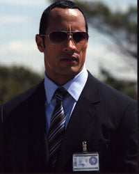 Dwayne Johnson wearing sunglasses and badge in Get Smart photo print.