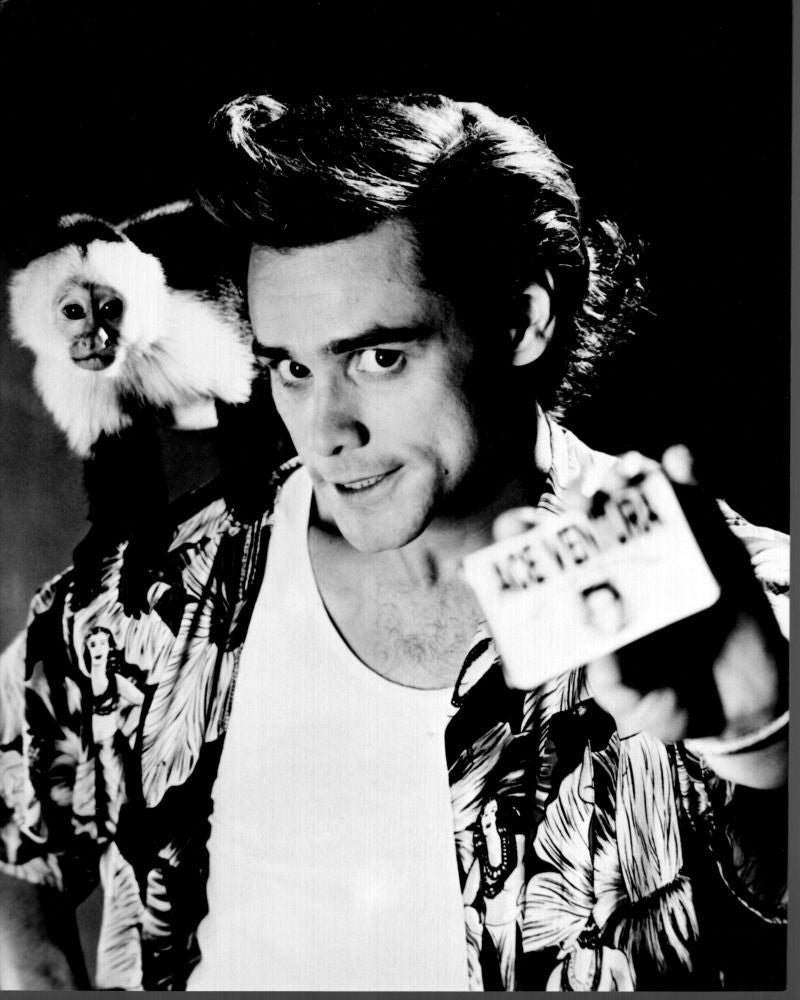 Jim Carrey with Monkey - Ace Ventura: Pet Detective Photo Print