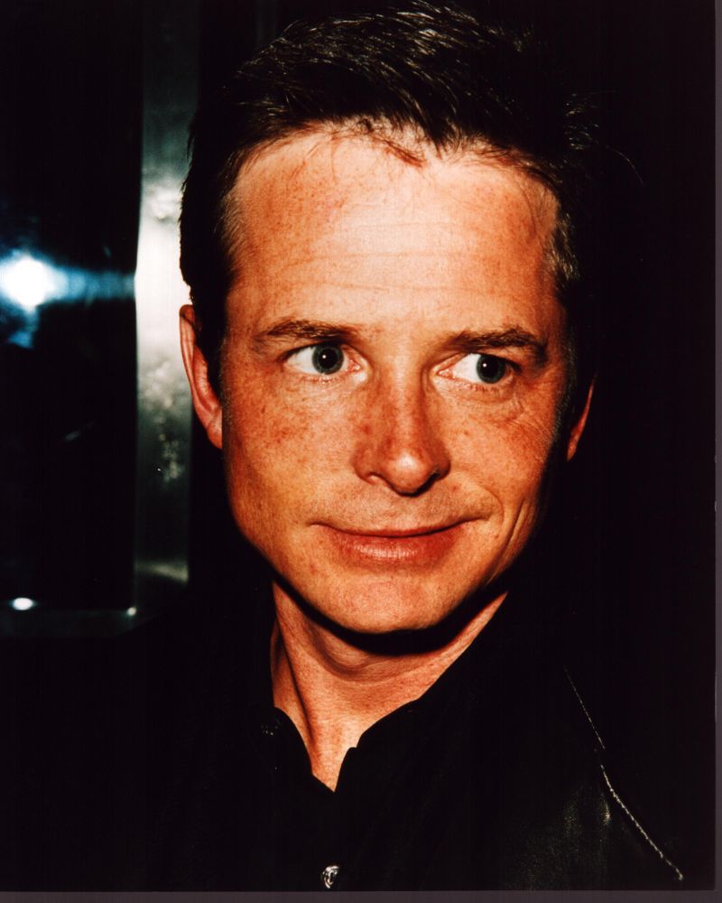 Closeup photo print of Michael J. Fox showcasing his expressive features.
