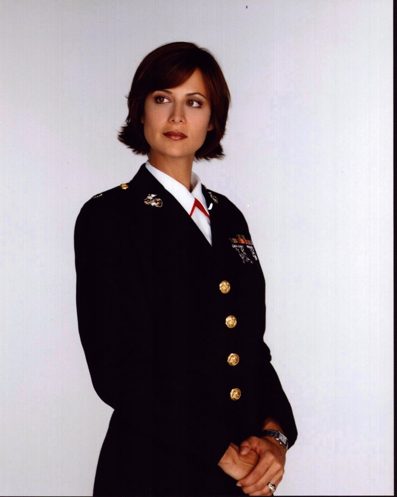 Catherine Bell in uniform for JAG against a white background - photo print
