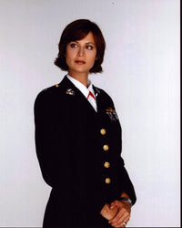 Catherine Bell in uniform for JAG against a white background - photo print
