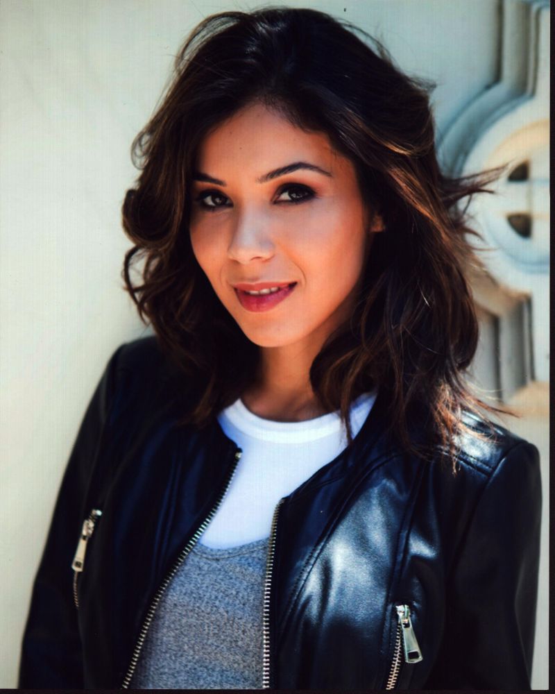 Ashley Campuzano headshot photo print in leather jacket