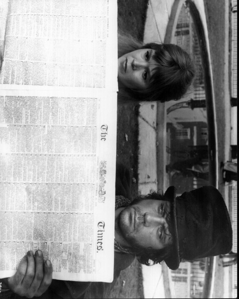 Shani Wallis and Oliver Reed black and white photo print from Oliver!
