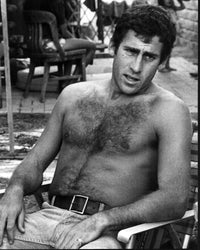 Paul Michael Glaser Black and White Photo Print - Sitting Shirtless