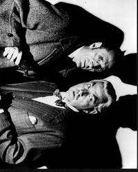 Basil Rathbone and Nigel Bruce in Sherlock Holmes Faces Death black and white photo print
