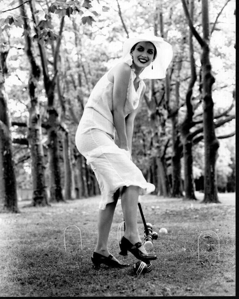 Winona Ryder Playing Croquet Black and White Photo Print