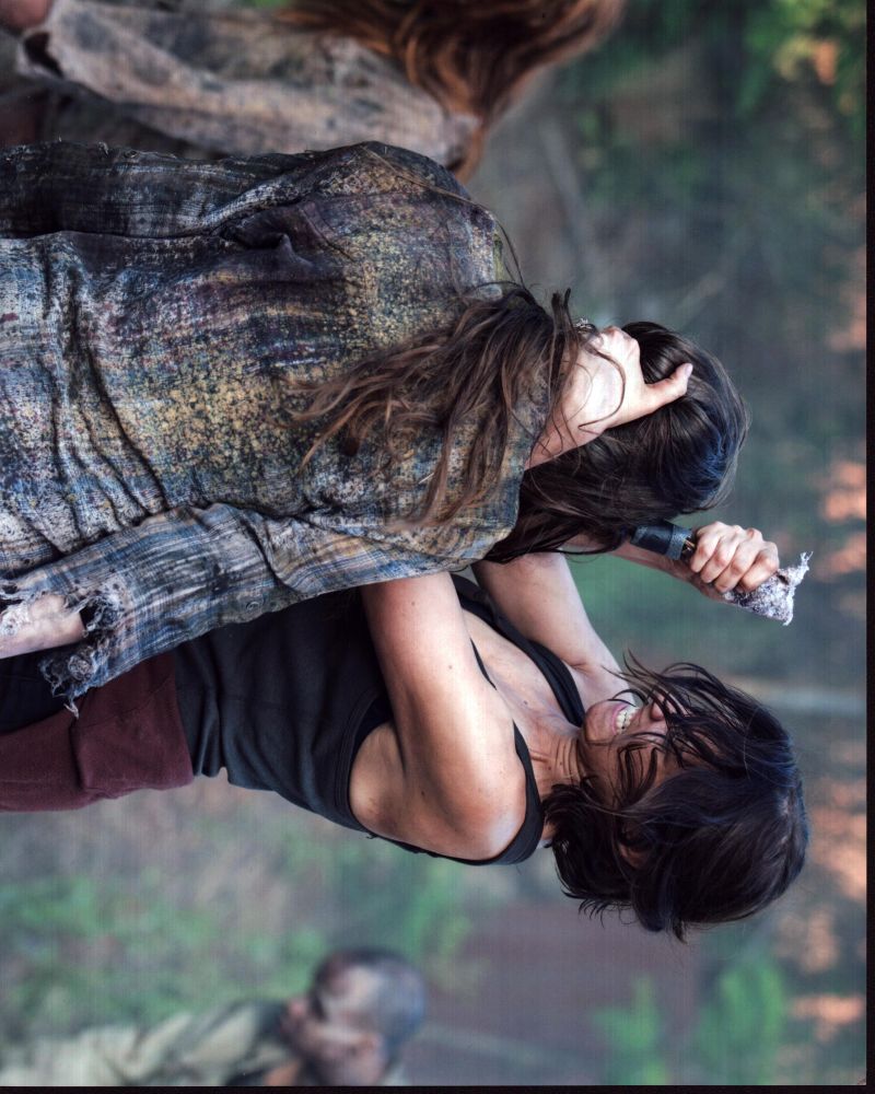 Lauren Cohan Stabbing Zombie in The Walking Dead Photo Print