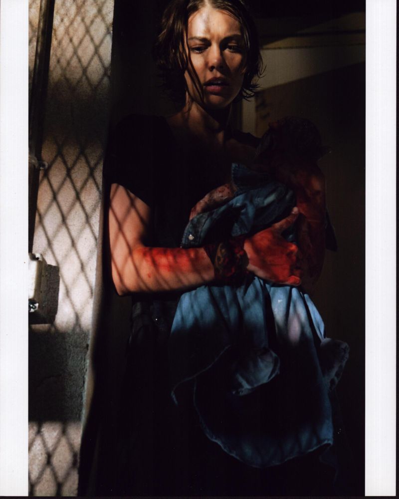 Lauren Cohan holding baby in The Walking Dead Photo Print
