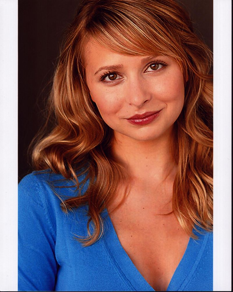 Courtney Pauroso wearing a blue sweater - Photo Print