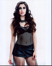 Lauren Jauregui Stunning Photo Print in Black Mesh Outfit
