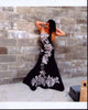 Dinah Jane in a black and white flower dress photo print