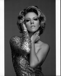 Fernanda Castillo Black and White Photo Print in Sequin Dress