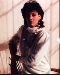 Jennifer Beals in white turtleneck sweater photo print