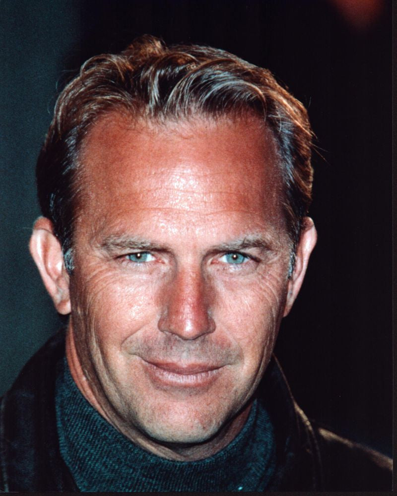 Kevin Costner Closeup in Leather Jacket Photo Print