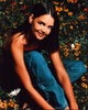 Katie Holmes Sitting in Flowers Photo Print